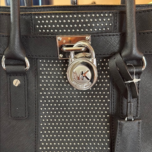 MICHAEL Michael Kors Black Studded Handbag - Picture 2 of 5